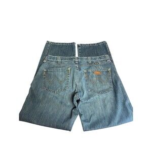 Wrangler Men's 36x34 Straight Leg Denim Jeans Medium Wash